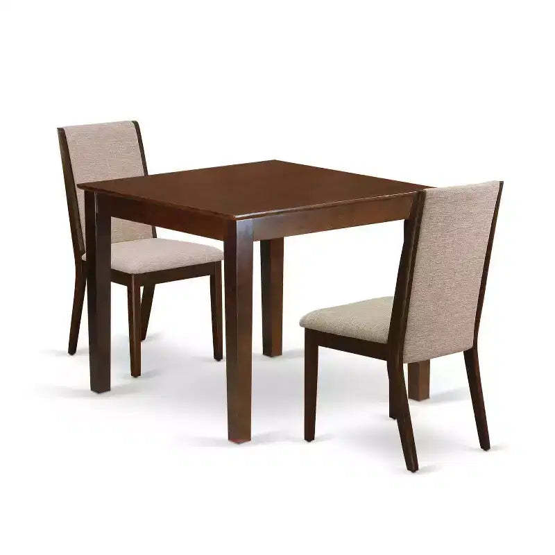 Mid Century Dining Table Set - 3 Piece Kitchen Table & Chairs - Modern Parsons Design