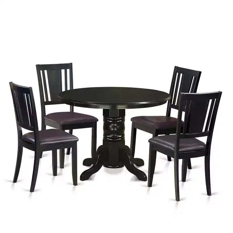 Dining Table Set with Chairs - Kitchen Dinette Table & 4 Chairs - Modern Style