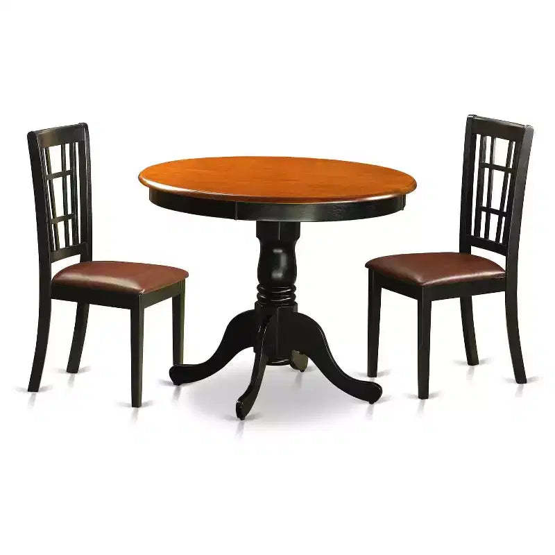 Dining Table Set with Chairs - Wood Dining Room Furniture for 4