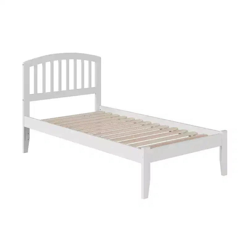 Platform Bed - Sleek Bowed Design & Sturdy Slats for Bedroom