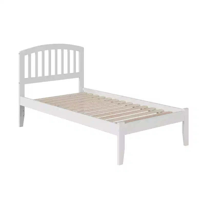 Platform Bed - Sleek Bowed Design & Sturdy Slats for Bedroom