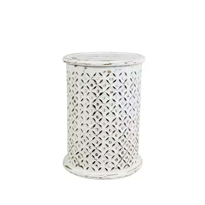 Jofran,Decker Distressed Hardwood Global Drum End Table