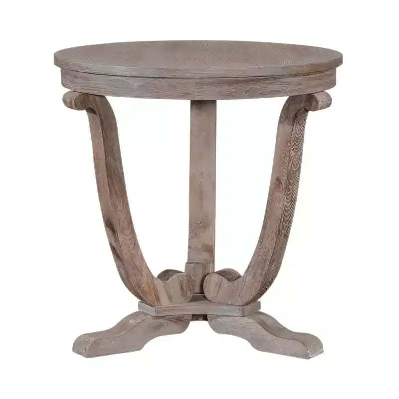 Liberty Furniture,Greystone Mill End Table in Stone White Wash w/ Wirebrush Distressing