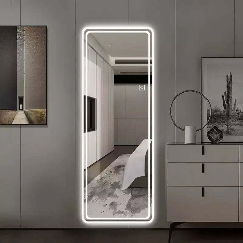 65 x 24 inch Wall-Mounted Full Length Mirror LED Mirror with Dimming 3 Color Lighting Suitable for Bedrooms Dressing Room