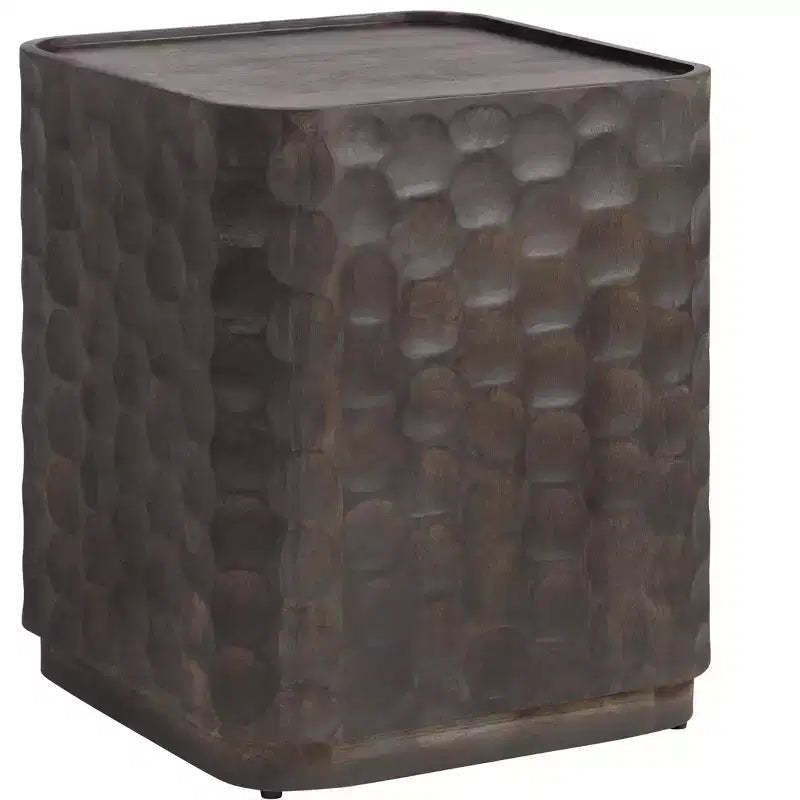 Crestview Collection Square Gray Solid Wood Accent_End Table