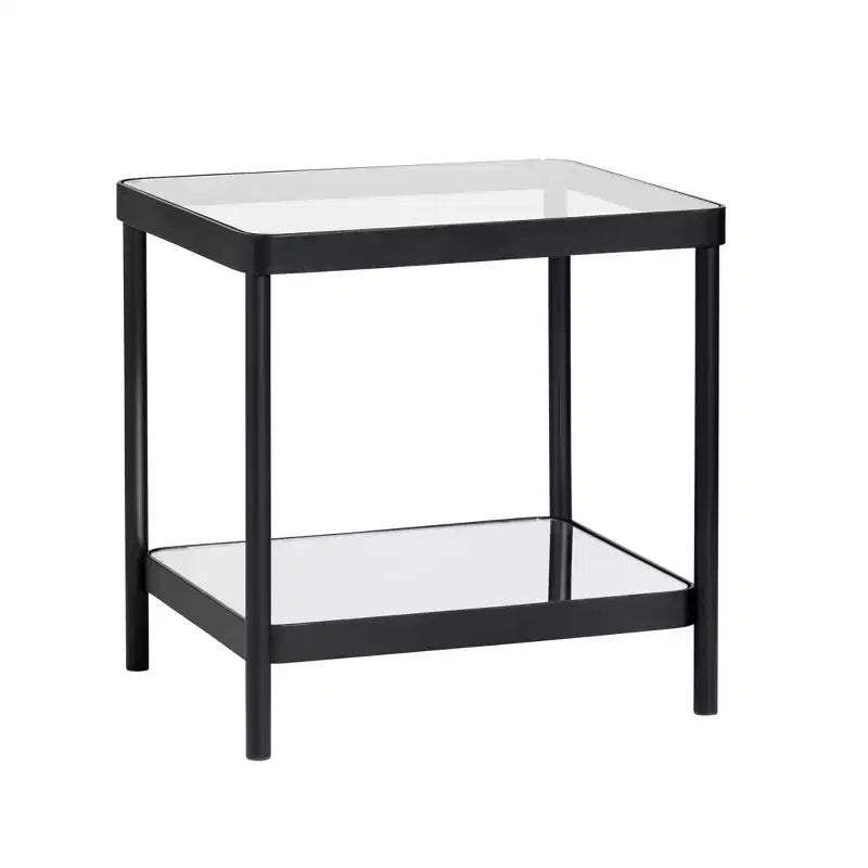 Crestview Collection Square Black Metal Accent_End Table