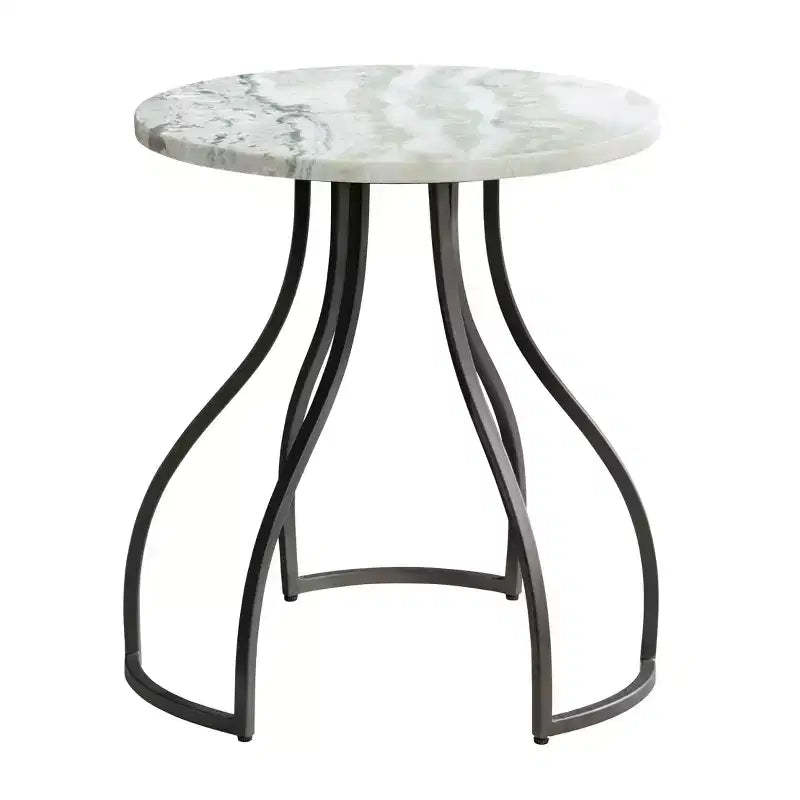 Crestview Collection Round Green Marble Accent_End Table
