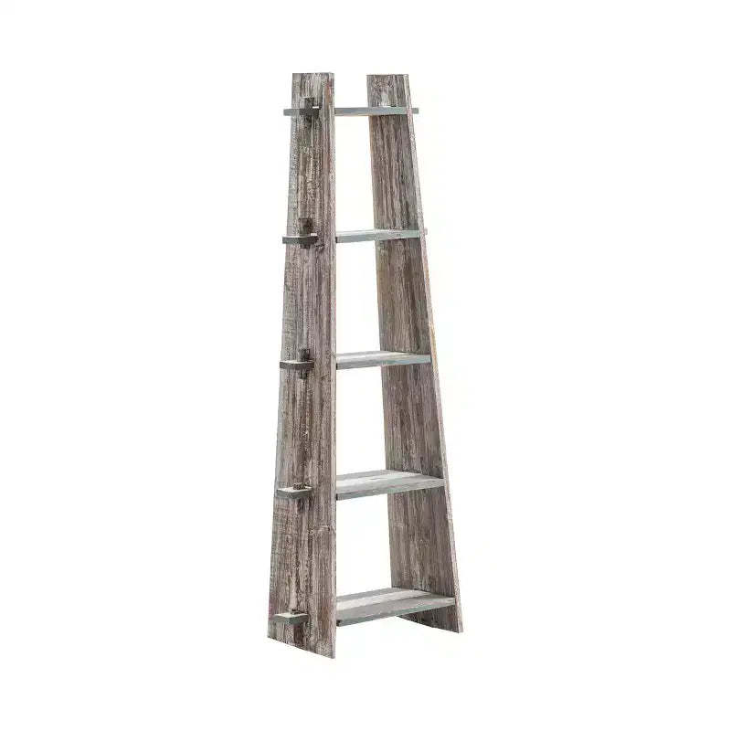 Crestview Collection 67 in. Blue Solid Wood 4 Shelf Etagere