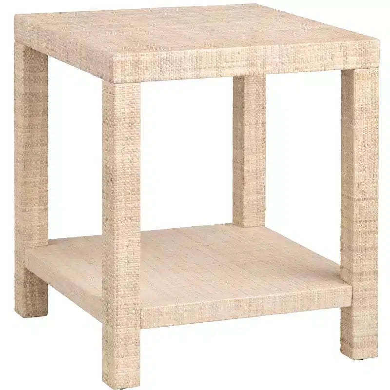 Crestview Collection Square Tan Rattan Accent_End Table