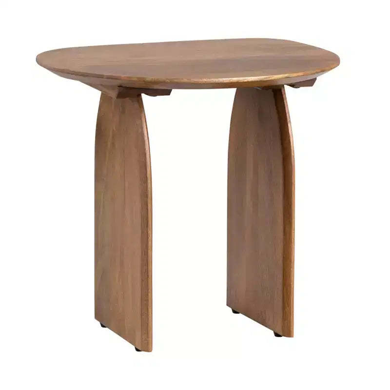 Crestview Collection Round Brown Solid Wood Accent_End Table