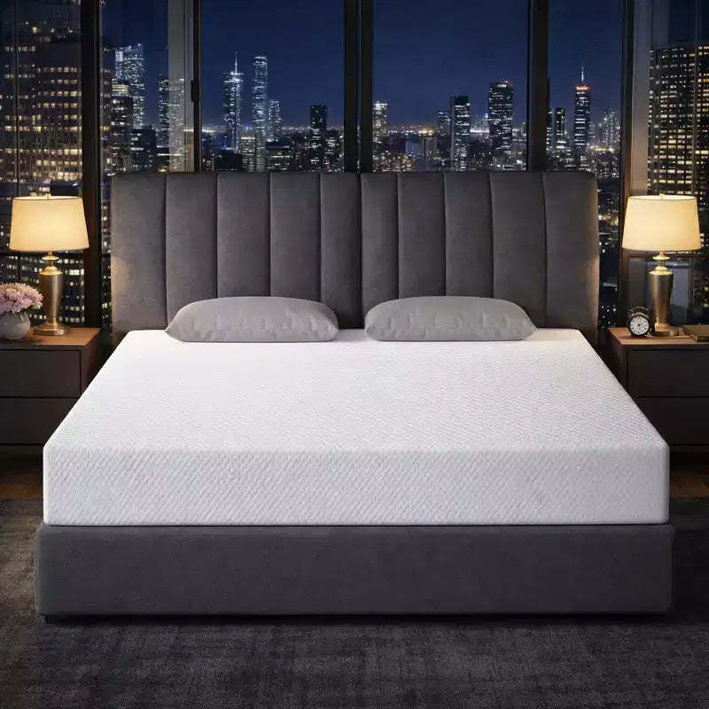 Dyonery 8/10 inch Dual-Side Memory Foam Mattress with Tencel Cover & Cooling Green Tea/Gel, CertiPUR-US
