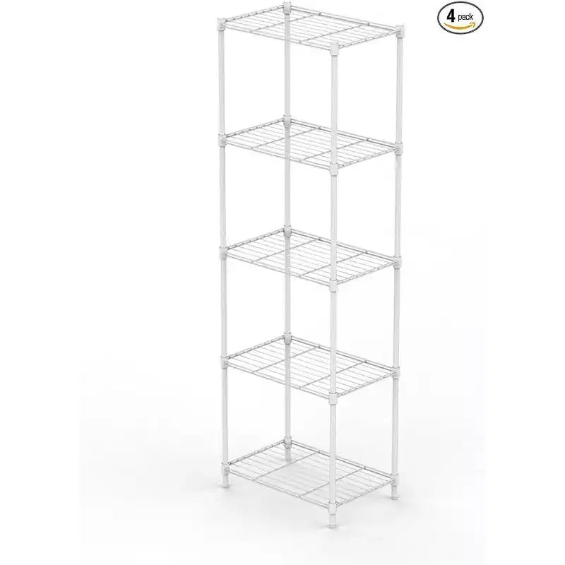 5-Tier Wire Shelving Storage Shelving Unit, Small Kitchen Shelves Metal Adjustable Garage Shelving for Pantry Shelf Kitchen Garage
