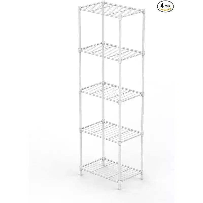 5-Tier Wire Shelving Storage Shelving Unit, Small Kitchen Shelves Metal Adjustable Garage Shelving for Pantry Shelf Kitchen Garage