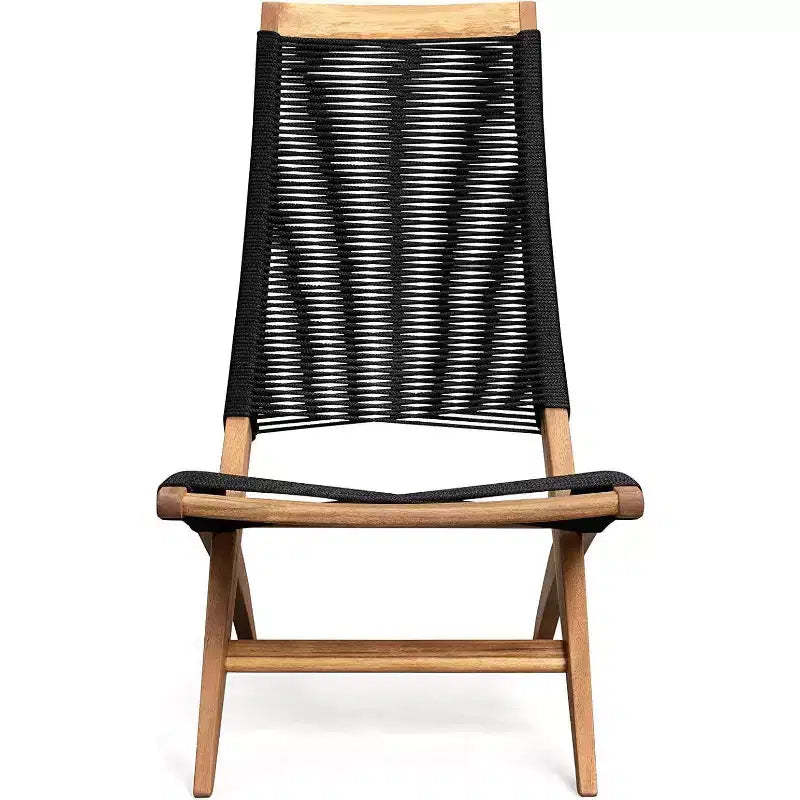 63364 Lisa Modern Lounge Chair  Natural Wood Finish, Mid-Century Modern Wooden Chair for Living Room, Patio, Lawn, Poolside, Indoor & Outdoor