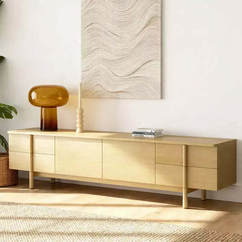 Gaoyangjiaju 86.8 Inch TV Stand for TVs up to 90 Inches with Drawers and Cabinets Living Room Media Console