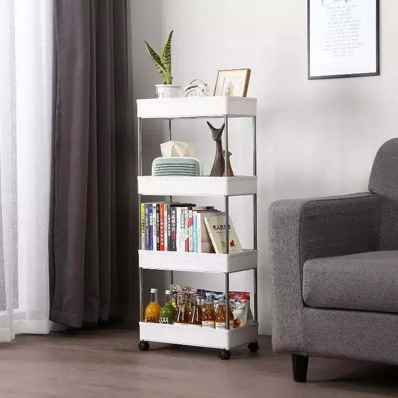 Karl Home 4-Layer Mobile Multi-functional Storage Cart Storage Cabinet