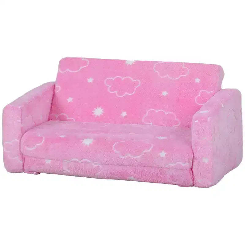 Couch with Glow in the Dark Cloud Pattern, Washable Cover