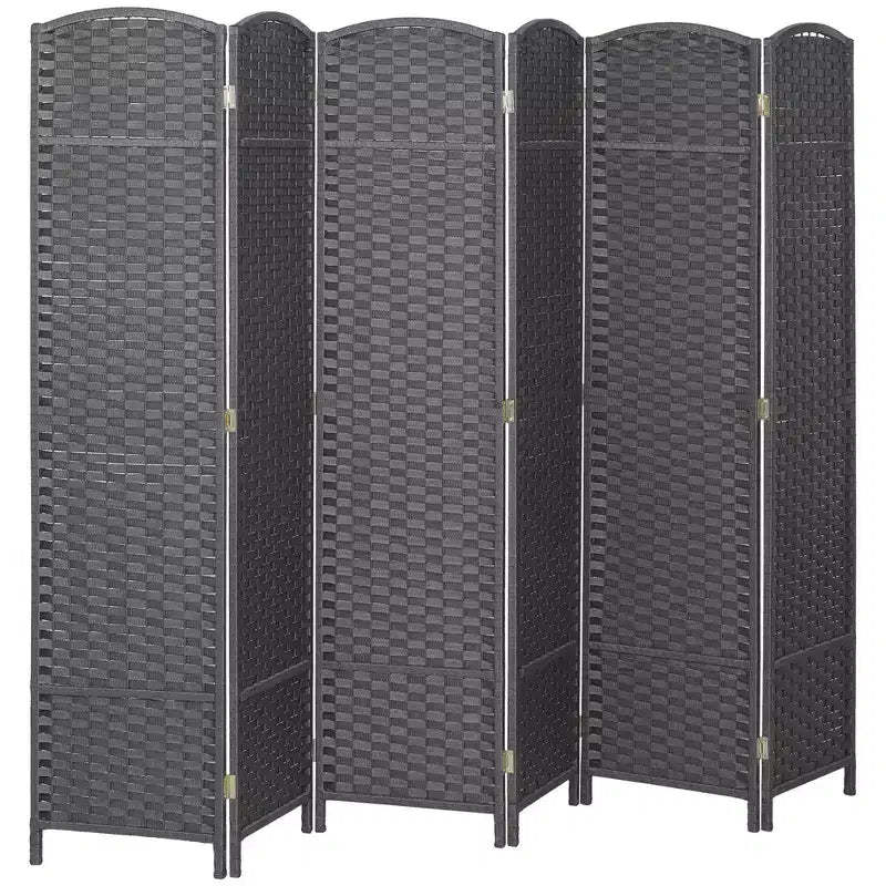 Folding Room Divider Screen 6 Panel 5.6 ' Tall Privacy Screen Freestanding Room Partition for Home Office