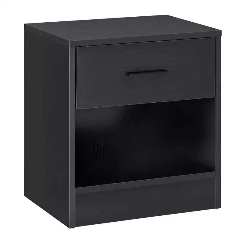 Modern Side Table with Drawer and Storage Shelf, End Table for Living Room