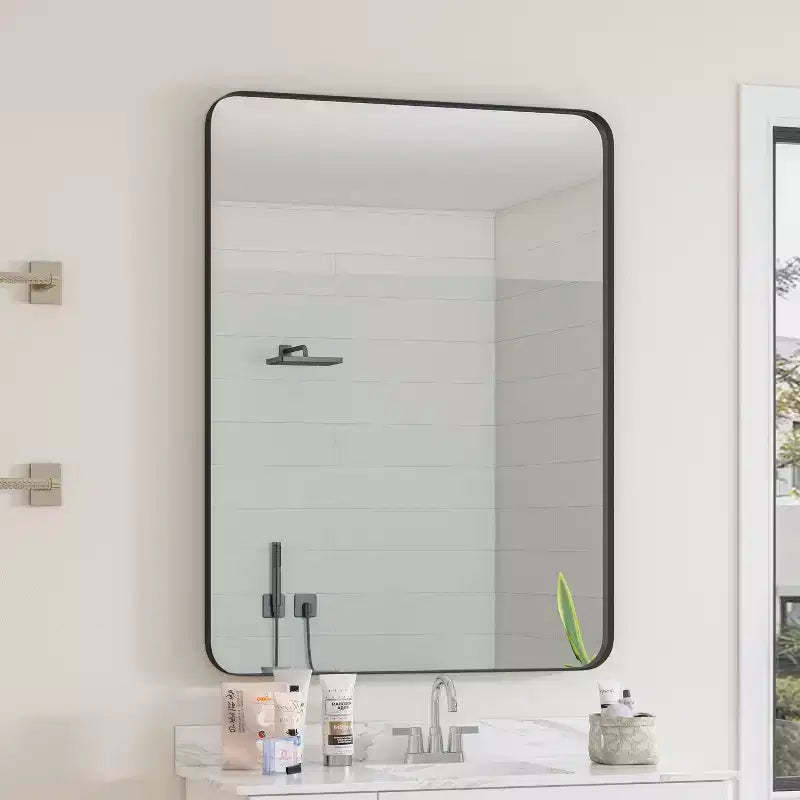 TUYOHW 30x40 Inch Wall Mount Bathroom Mirror,Modern Rectangular Wall Mount Vanity Mirror for Bathroom,Bedroom
