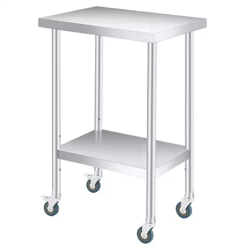 Stainless Steel Table for Prep & Work, Commercial Heavy Duty Prep Table with Adjustable Undershelf for Restaurants