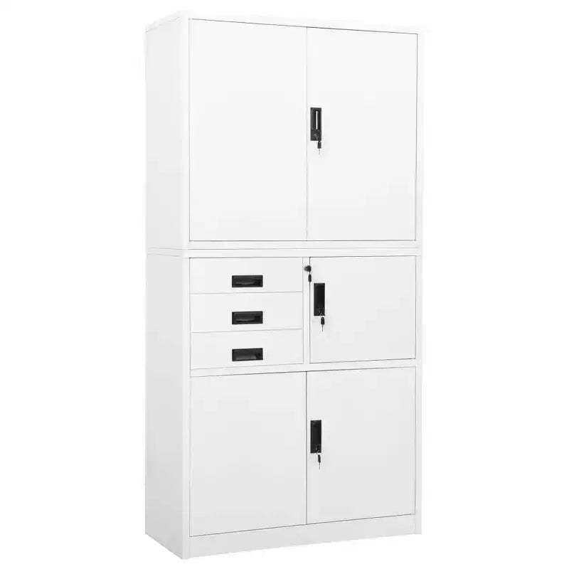 vidaXL Filing Cabinet Storage File Cabinet with Shelves for Living Room Steel