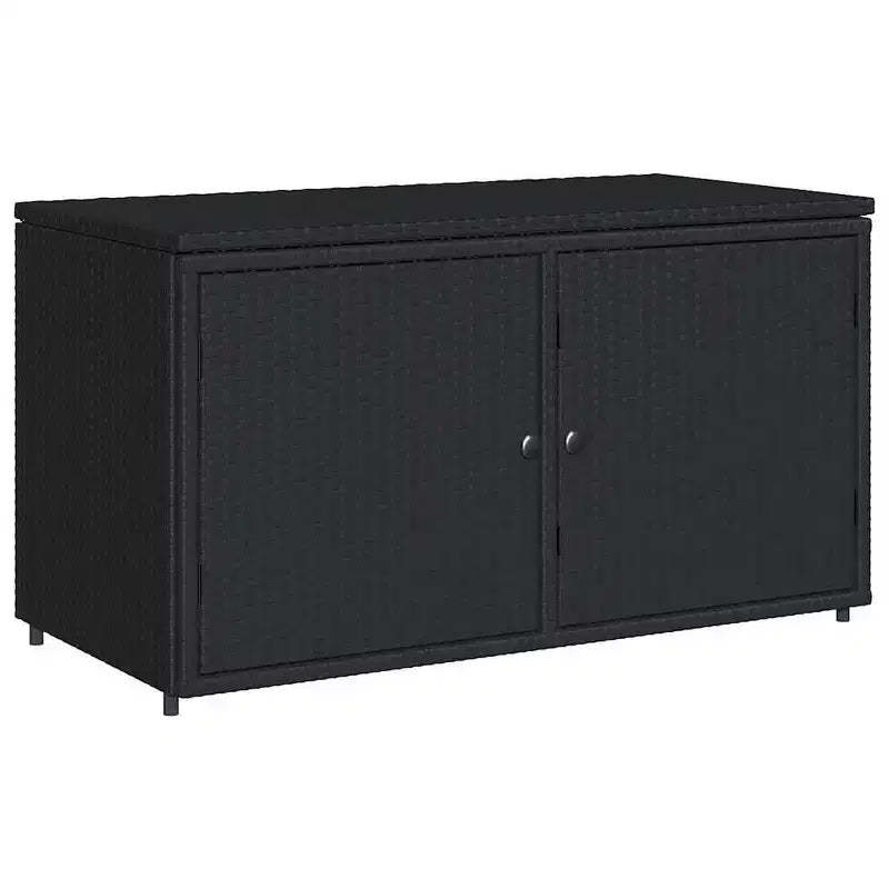 vidaXL Patio Storage Cabinet Tool Organizer Outdoor Furniture Poly Rattan