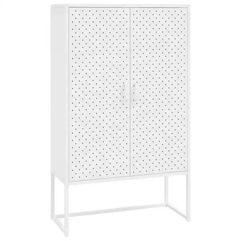 vidaXL Storage Cabinet Sideboard Cabinet for Entryway Bedroom Office Steel - White