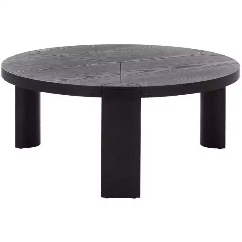 Gaby Round Coffee Table - COF2319A - Black - Safavieh