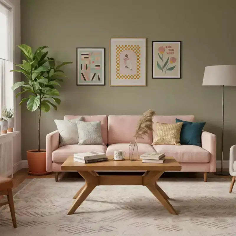 Cross Leg Rectangular Coffee Table (40in x 20in / 1020mm x 510mm)