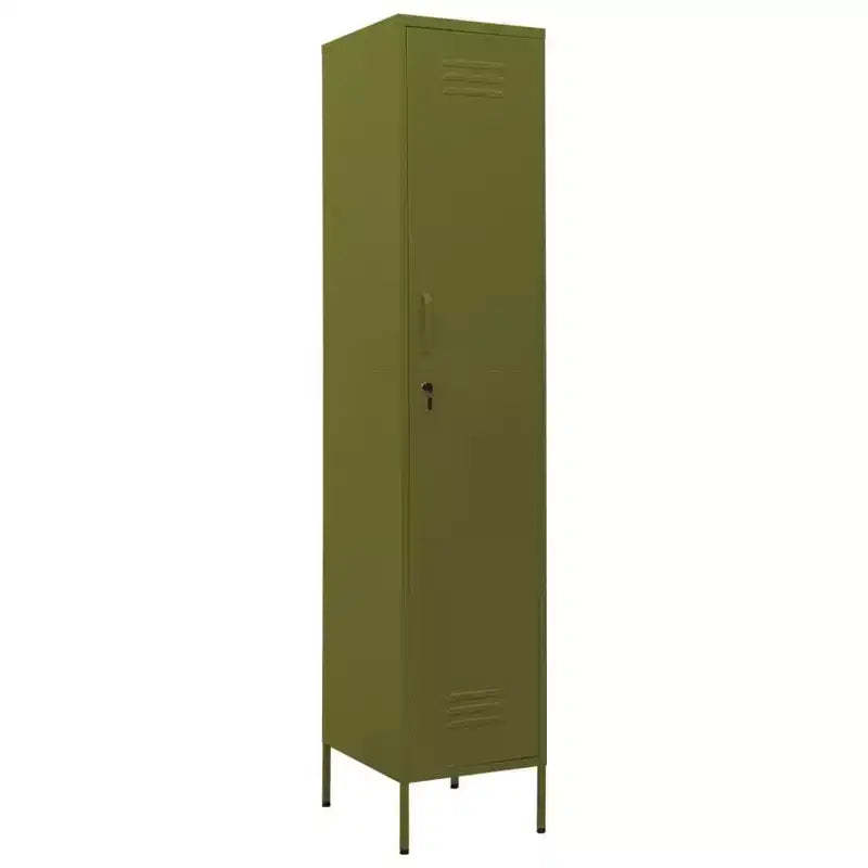 vidaXL Metal Storage Cabinet Storage Locker Organizer for School Office Steel - Olive Green