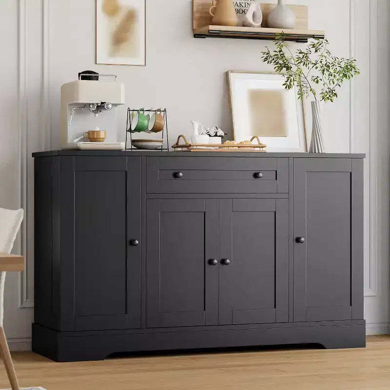Sideboard Buffet, Four-Door Sideboard Storage Cabinet with Cabinet Doors, Kitchen Dining Storage Cabinet, Versatile Coffee Bar
