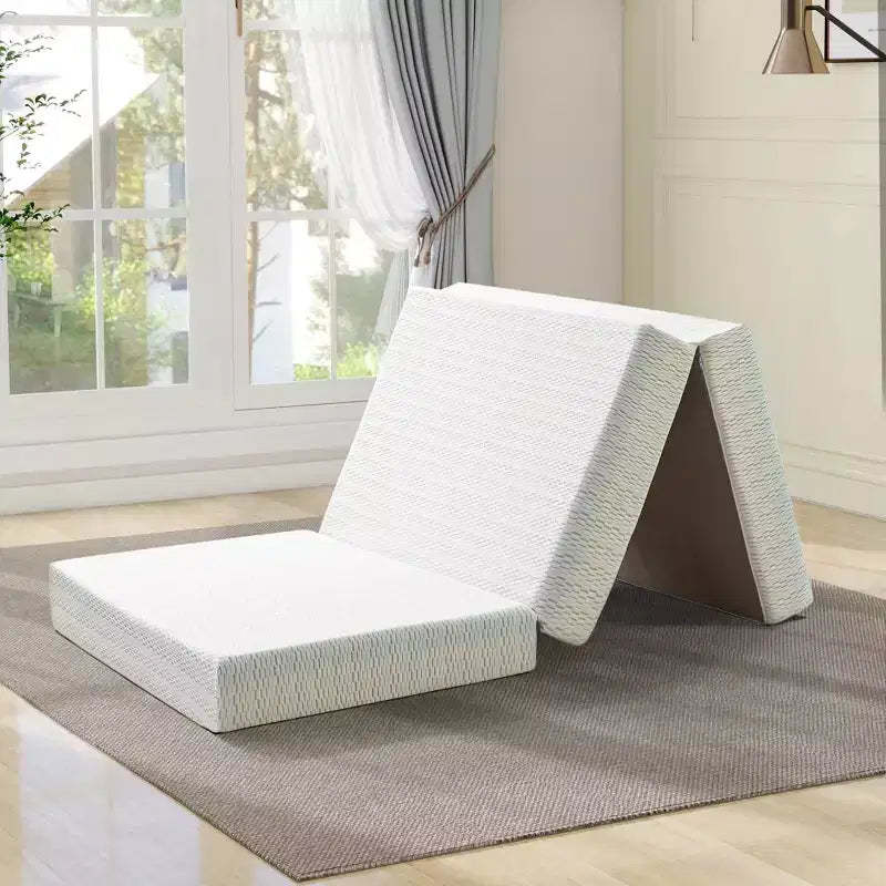 Dyonery 6 Tri-Fold Memory Foam Mattress with Washable Cover & Storage Bag, Foldable Floor Mattress for Guest Bed/Dorm/Camping/Murphy Bed
