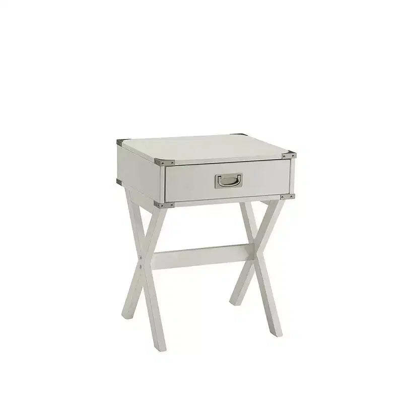 Royal Hampton Square End Table, White