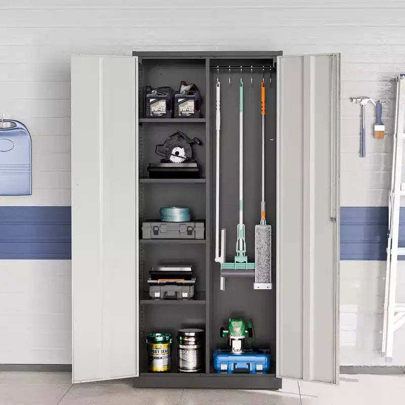 Steel Tool Storage Cabinet With 6 Hooks
