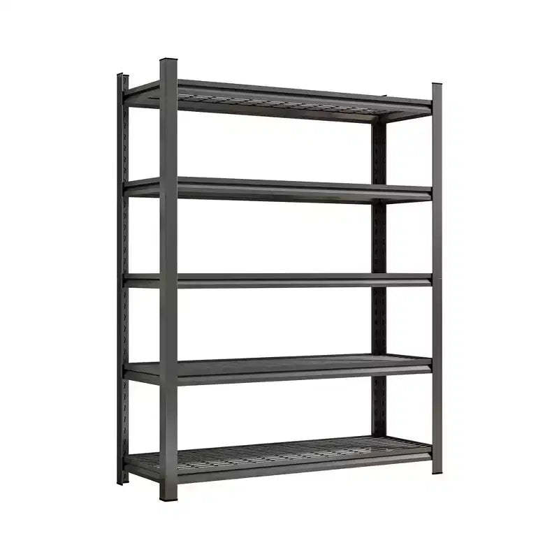 Clihome 5-Layer Metal Multi-Purpose Storage Rack,Boltless Storage Rack with Gourd Hole Design