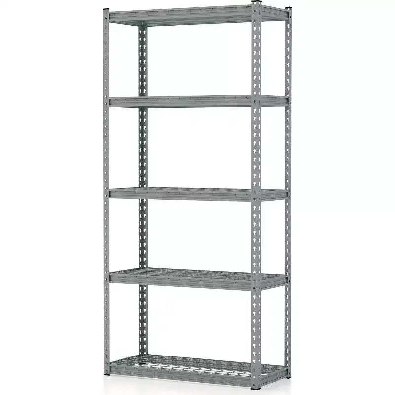 Costway 5-Tier Garage Storage Shelves Heavy Duty Metal Storage Shelving Unit Adjustable Utility Rack Organizer for Warehouse Basement