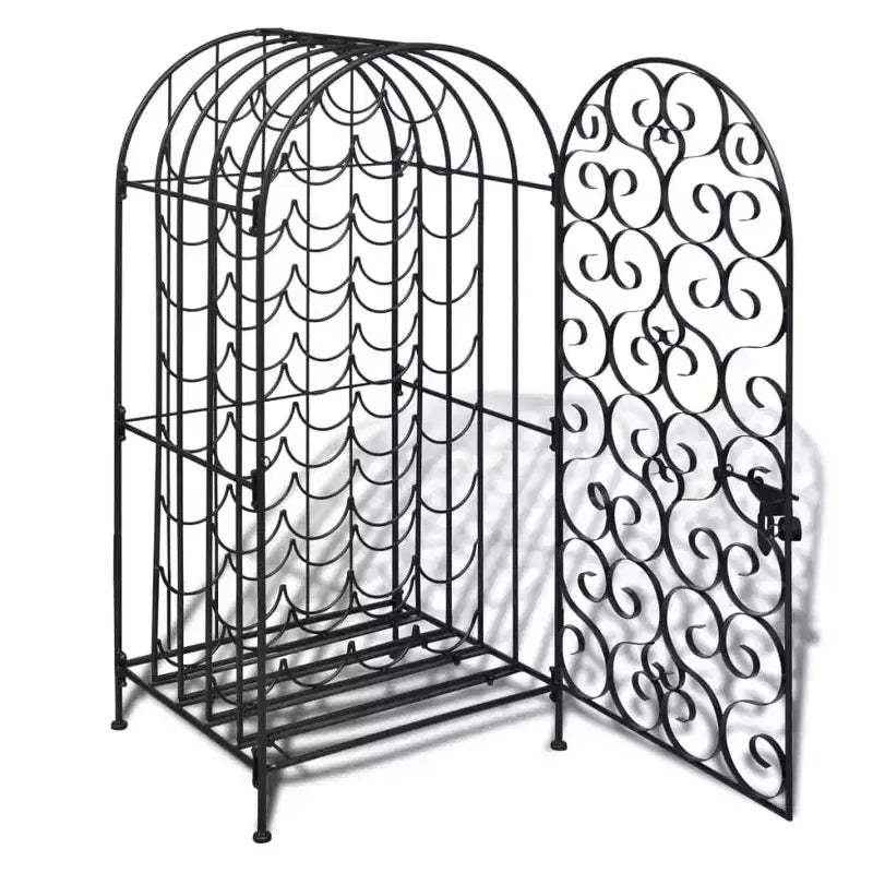 vidaXL Wine Rack Wine Bottle Holder Pantry Floor Wine Cabinet Organizer Metal