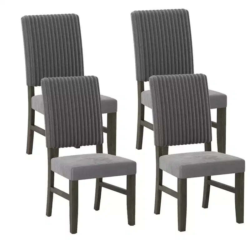 Costway Dining Chair Set of 4 Mid-Century Modern Velvet Fabric Upholstered Chairs