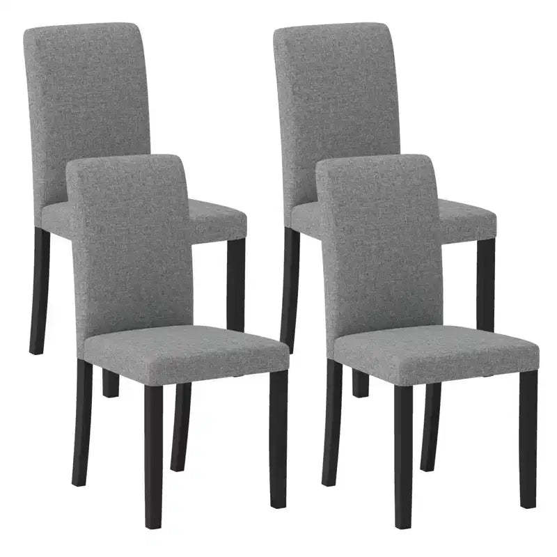 Costway Dining Chair Set of 4 Mid-Century Modern Fabric Upholstered Parson Chairs