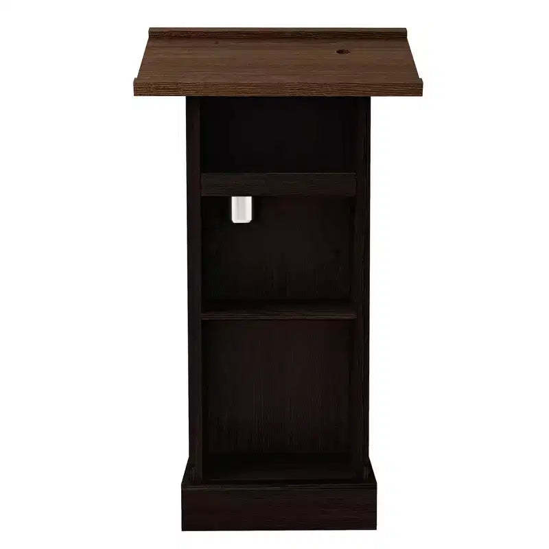 AndMakers 24.01 in. W x 15.66 in. D x 44.48 in. H Presentation Station Lectern with Storage