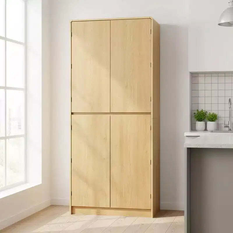 Homy Casa 72 Kitchen Storage Cabinet with Door Shelves and Adjustable Shelves