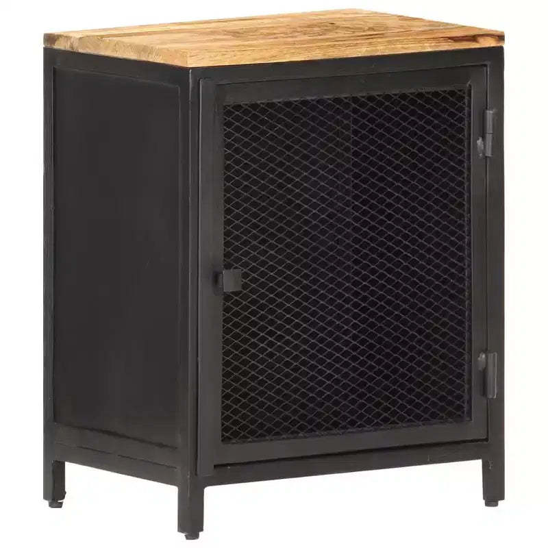 vidaXL Bedside Cabinet 15.7x11.8x20.9 Solid Rough Mango Wood