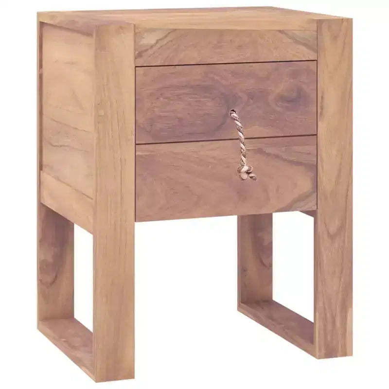 vidaXL Bedside Cabinet 15.7x11.8x19.7 Solid Teak Wood