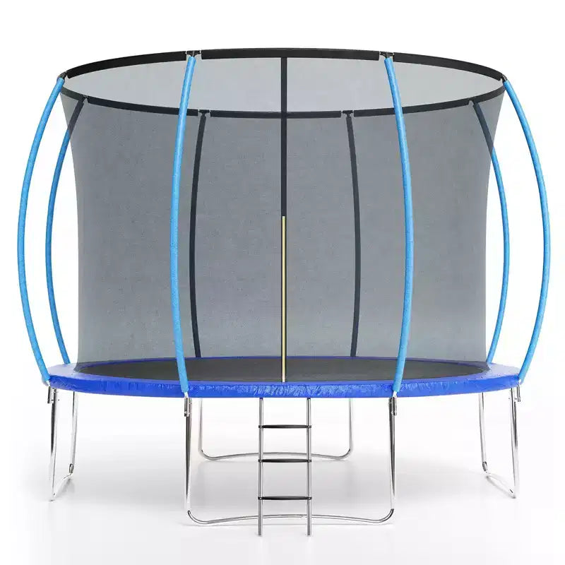 Outdoor Trampoline, 12FT Trampoline with Safety Enclosure - 440Lbs Capacity ASTM F2225-15 Certified No-Gap Net Rust-Resistant for Kids Adults