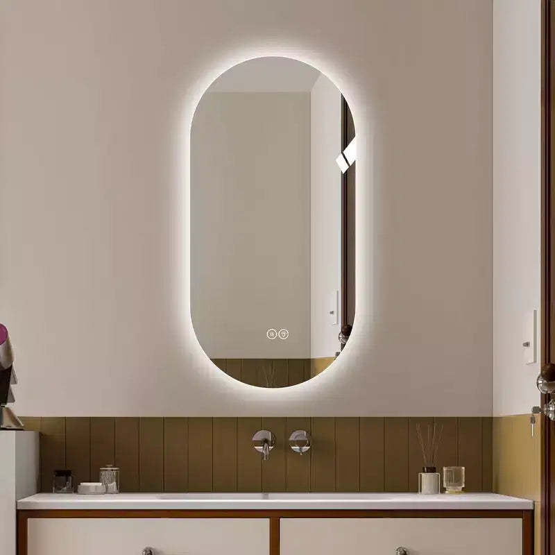 Whisen 30 Smart Wall Mounted Bathroom Mirror, Touch Screen Anti-fog Mirror