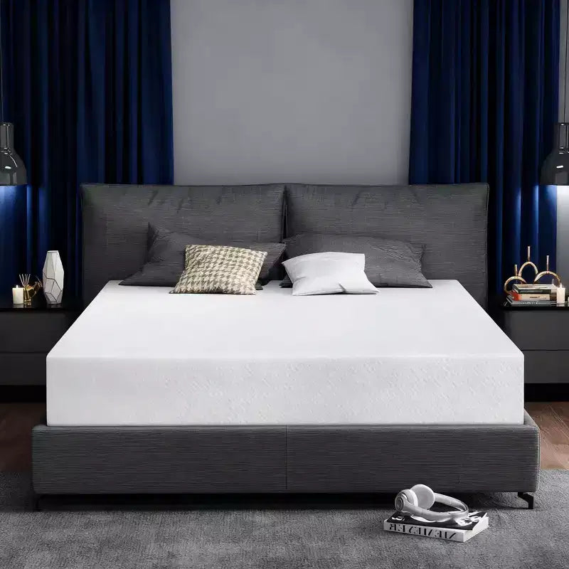 Dyonery 8-10 Memory Foam Extra Firm/Medium Firm Mattress with Tencel Cover, Green Tea Gel,CertiPUR-US, Fiberglass-Free