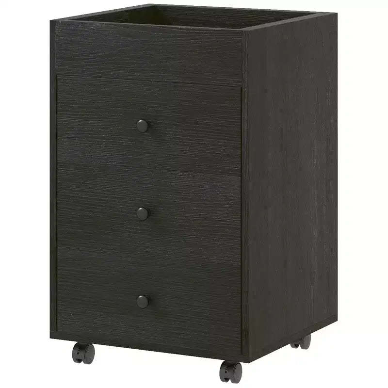 3 Drawer File Cabinet on Wheels Mobile Home Office Storage Cabinet with Top Tray Under Desk Printer Stand