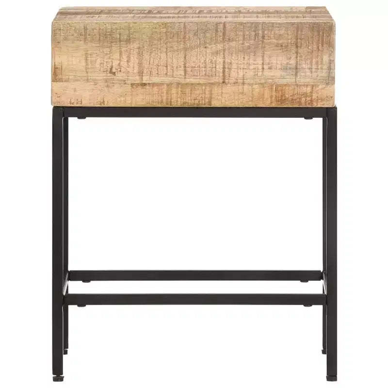 vidaXL Side Table Brown Solid rough mango wood Small Durable
