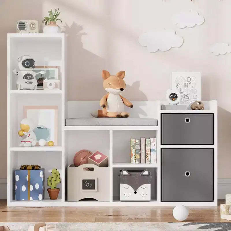 PB Fabric Cushioned Kids Bookcase
